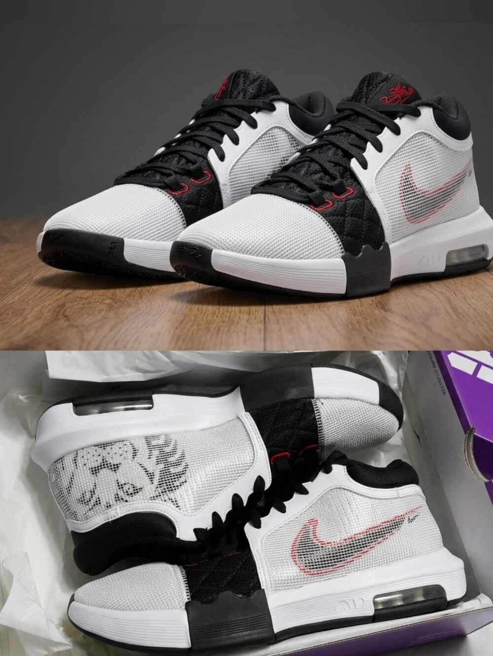 Nike Lebron Witness 8 VIII Basketball Shoes Sneaker Mens Size 12 White Black Red